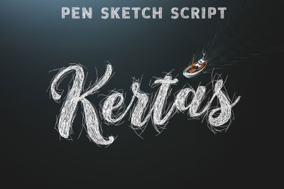 Kertas | Unique Pen Sketch Script