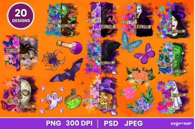 Halloween Sublimation | PNG Bundle | Sorta Sweet Sorta Spooky