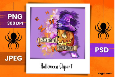 Pumpkin&nbsp;Sublimation | PNG Bundle | Sorta Sweet Sorta Spooky