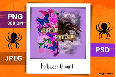 Spider&nbsp;Sublimation | PNG Bundle | Sorta Sweet Sorta Spooky