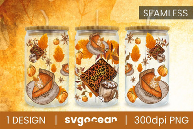 Autumn Sublimation Design&nbsp;| PNG | 16 Oz Libbey Glass