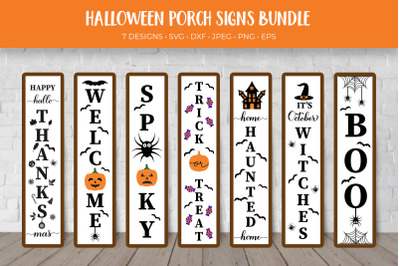 Halloween Porch Sign SVG bundle. Halloween Vertical Signs