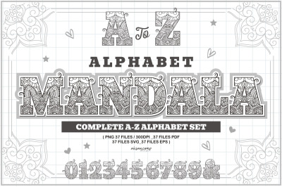 Alphabet Mandala A to Z #1