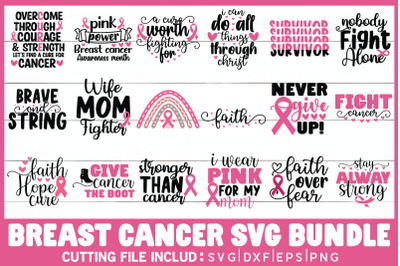 Breast Cancer SVG Bundle