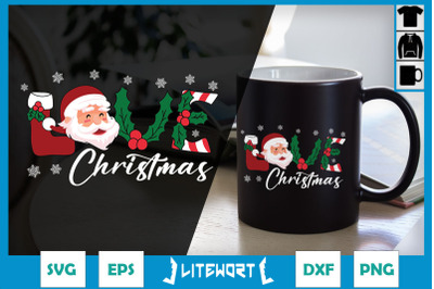 Love Christmas Santa SVG