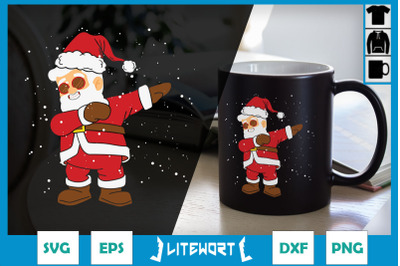 Santa Christmas Dabbing SVG