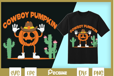 Cowboy Pumpkin Halloween SVG