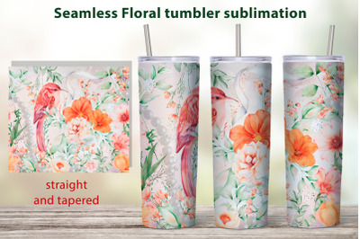 Floral garden tumbler sublimation png Spring tumbler design