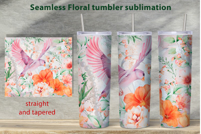 Floral garden tumbler sublimation png Spring tumbler design