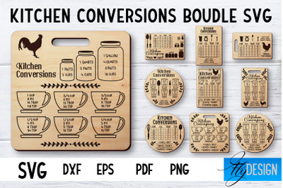 Kitchen Conversions Laser Cut SVG | Kitchen SVG Design | CNC files