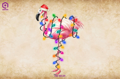 Flamingo Christmas Tree Lights