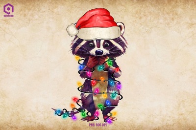 Racoon Christmas Tree Lights