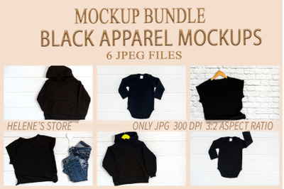 Black apparel simple mockup