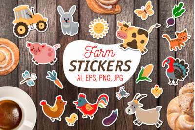 Cute farm &2F; Printable Stickers Cricut Design