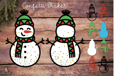 3d Snowman layered svg | Confetti Shaker paper cut