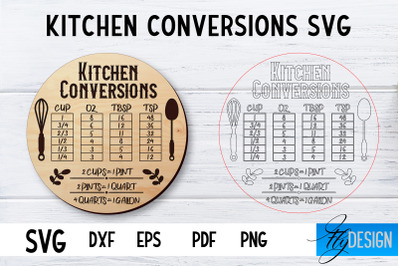 Kitchen Conversions Laser Cut SVG | Kitchen SVG Design | CNC files