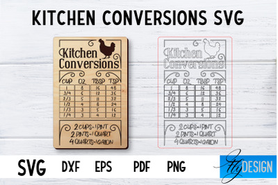 Kitchen Conversions Laser Cut SVG | Kitchen SVG Design | CNC files