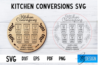 Kitchen Conversions Laser Cut SVG | Kitchen SVG Design | CNC files