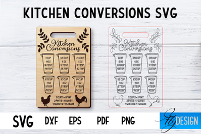 Kitchen Conversions Laser Cut SVG | Kitchen SVG Design | CNC files