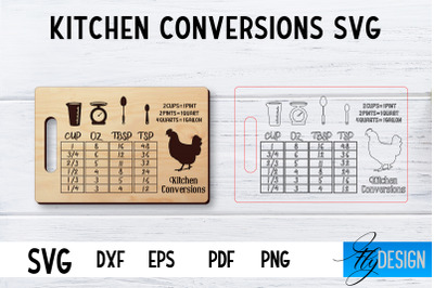 Kitchen Conversions Laser Cut SVG | Kitchen SVG Design | CNC files