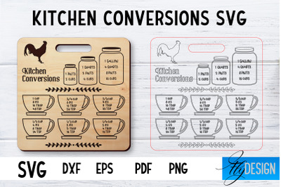 Kitchen Conversions Laser Cut SVG | Kitchen SVG Design | CNC files