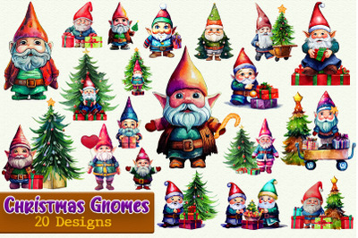Christmas Gnomes PNG Bundle