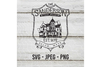 Sanderson Witch Museum Halloween Design, SVG, PNG, JPEG