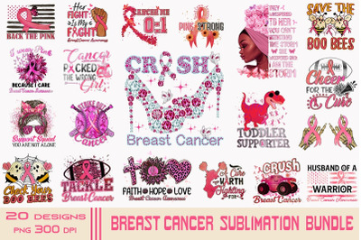 Breast Cancer Awareness Bundle-20 Designs-220928