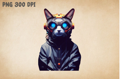 CyberPunk Cat Art 11