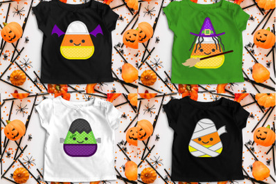 Halloween Costumed Candy Corn Bundle | Applique Embroidery