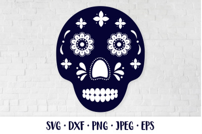 Dia de los Muertos sugar skull SVG. Mexican Day of the Dead