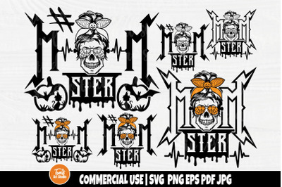 Momster SVG Bundle - Halloween Svg Files - Momster Cut Files - Skull