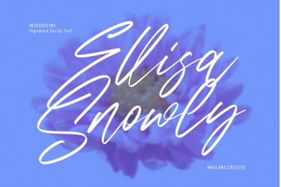 Ellisa Snowly Signature Script Font