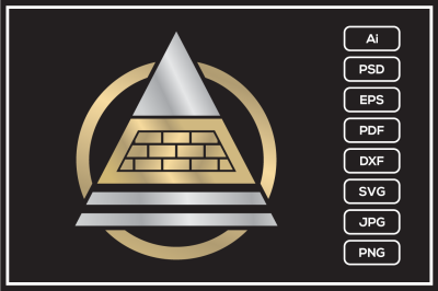 Pyramid logo design illustration