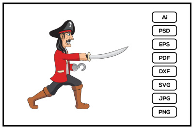 Cartoon of pirates design illustration