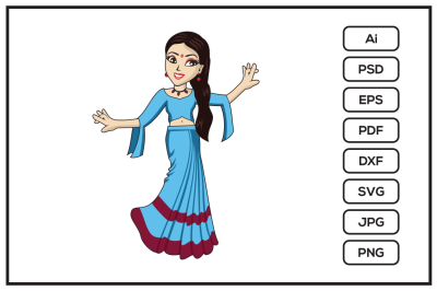 Beautiful indian women character design
