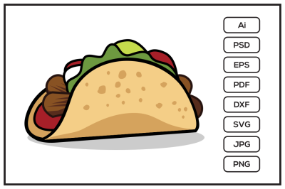 Taco design illustration