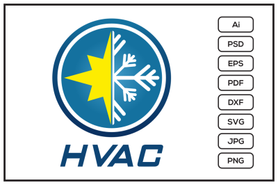 HVAC logo design illustration
