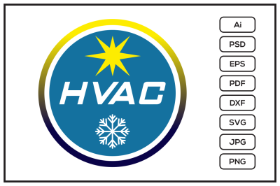 HVAC logo design illustration