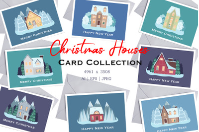 Christmas Houses Card Collection