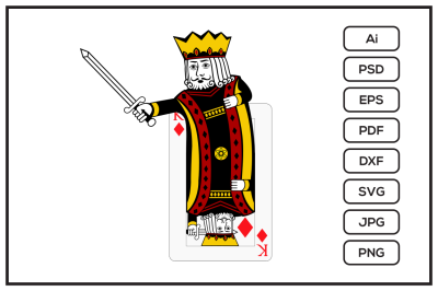King card Suit diamond design illustration