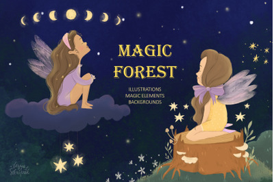 Magic forest and fairies