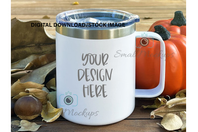 Travel Mug with Lid Mockup&2C; Rustic Fall Mockup&2C; Thanksgiving mockup