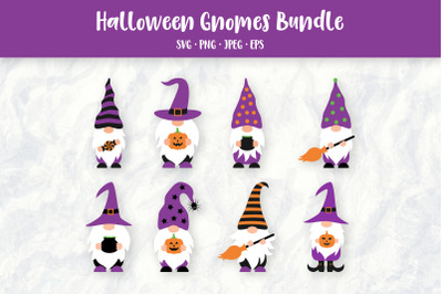 Halloween gnomes SVG bundle. Halloween gnomes clipart set