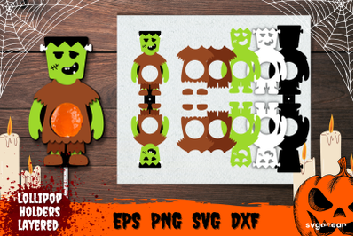 Frankenstein&nbsp;Lollipop Holder | Candy Holders | Svg Bundle | Cut File