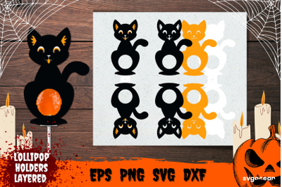 Black Cat Lollipop Holder | Candy Holders | Svg Bundle | Cut File