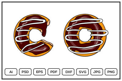 Chocolate donut design illustration