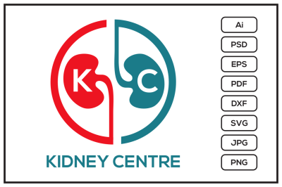 Kidney centre logo design illustration
