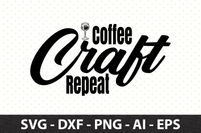 Coffee Craft Repeat svg