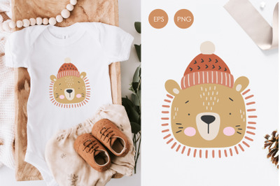 Winter Lion PNG, Baby lion Png, Baby Animal Png, Christmas lion Png